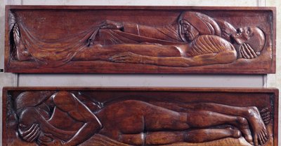 Muerte, panel de cama de madera, 1894-96 de Georges Lacombe